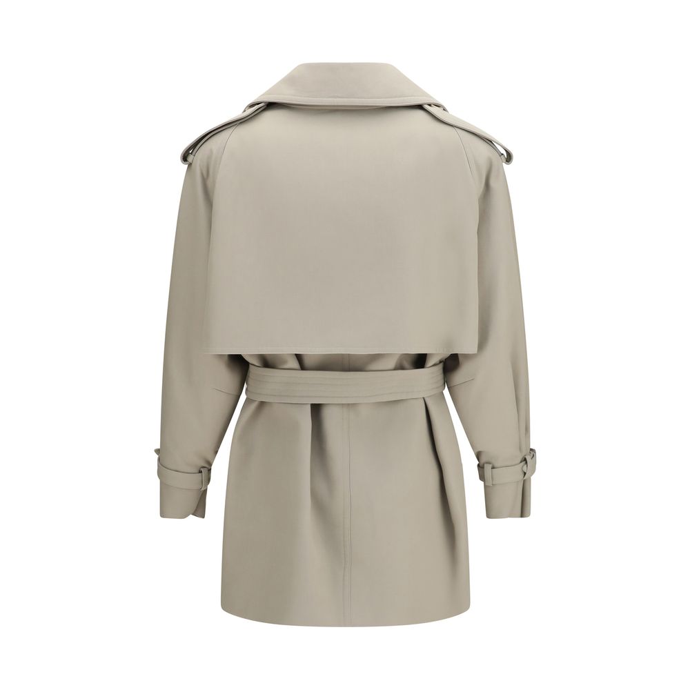 Beige Cotton Trench Coat
