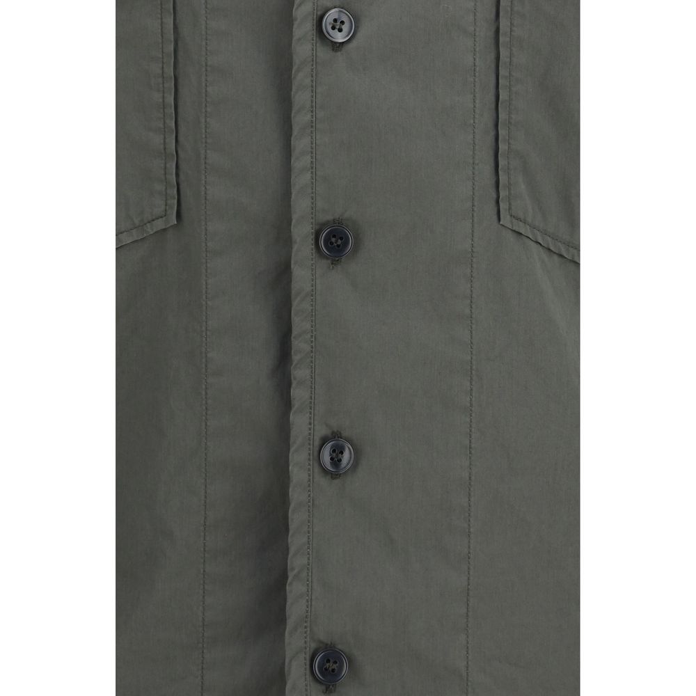 Gray Cotton Shortsleeve Shirt