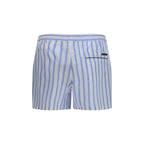 Blue Cotton Bermuda Shorts