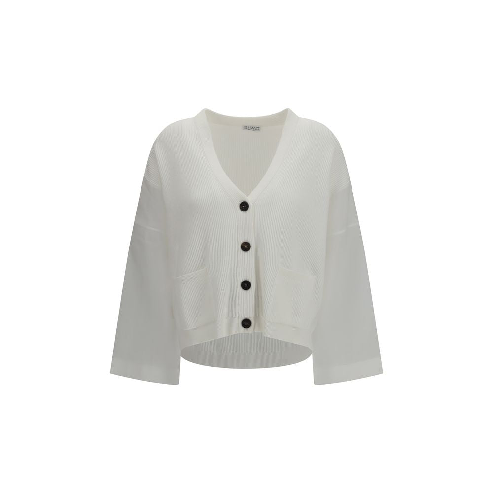 White Cotton Cardigan