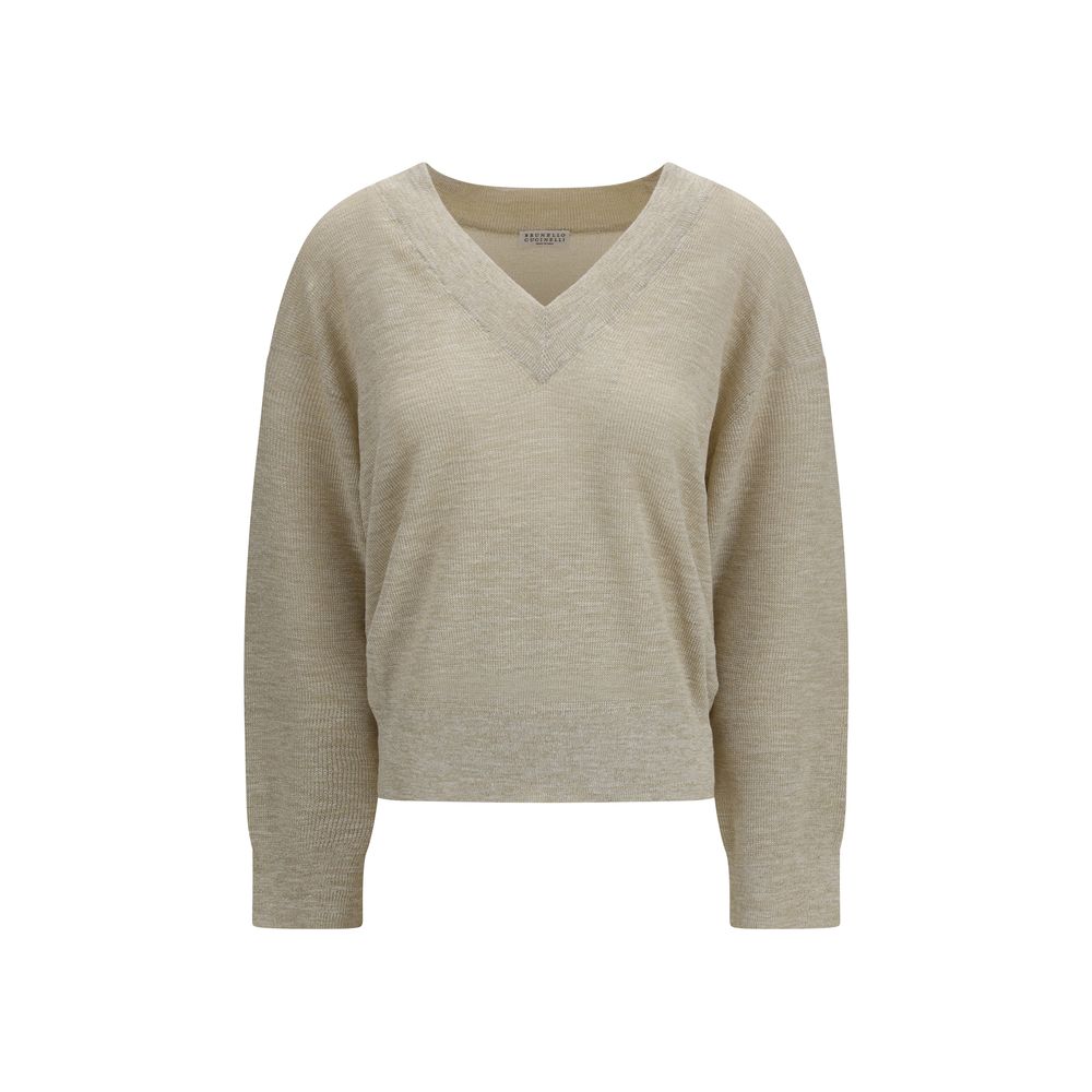 Beige Linen Sweatshirt