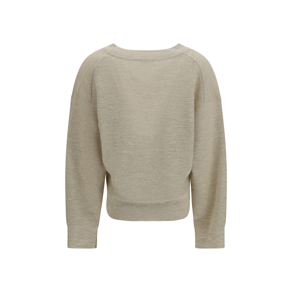 Beige Linen Sweatshirt