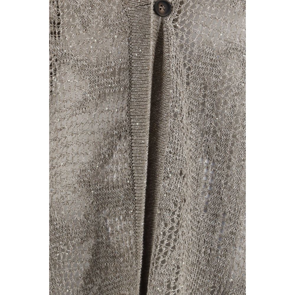 Beige Linen Cardigan