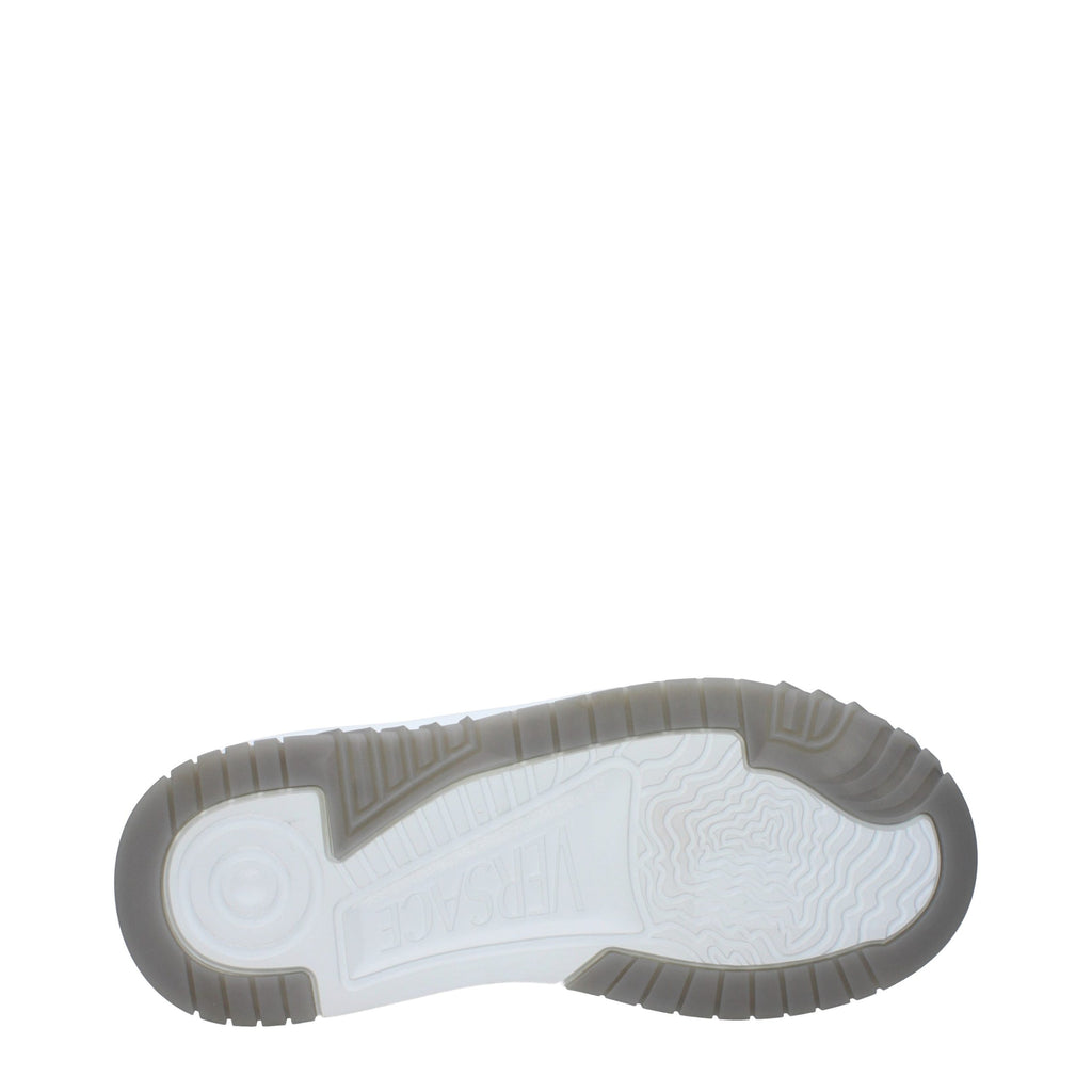 Gray Leather Low Top Sneakers