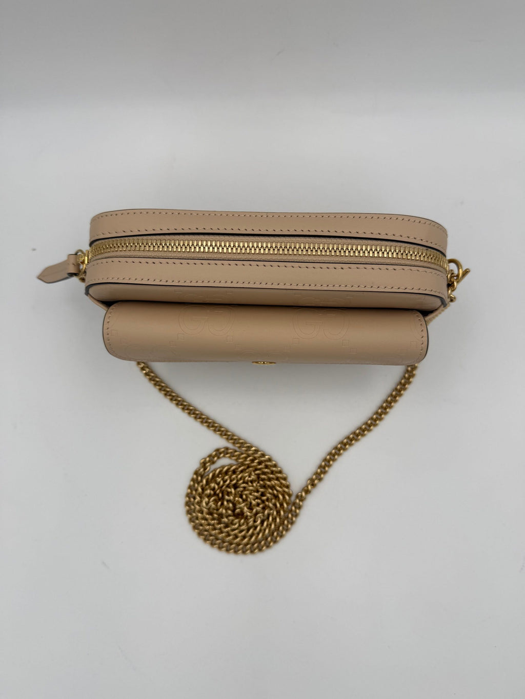 GUCCI GG Jumbo Beige with Front Pocket Shoulder Bag