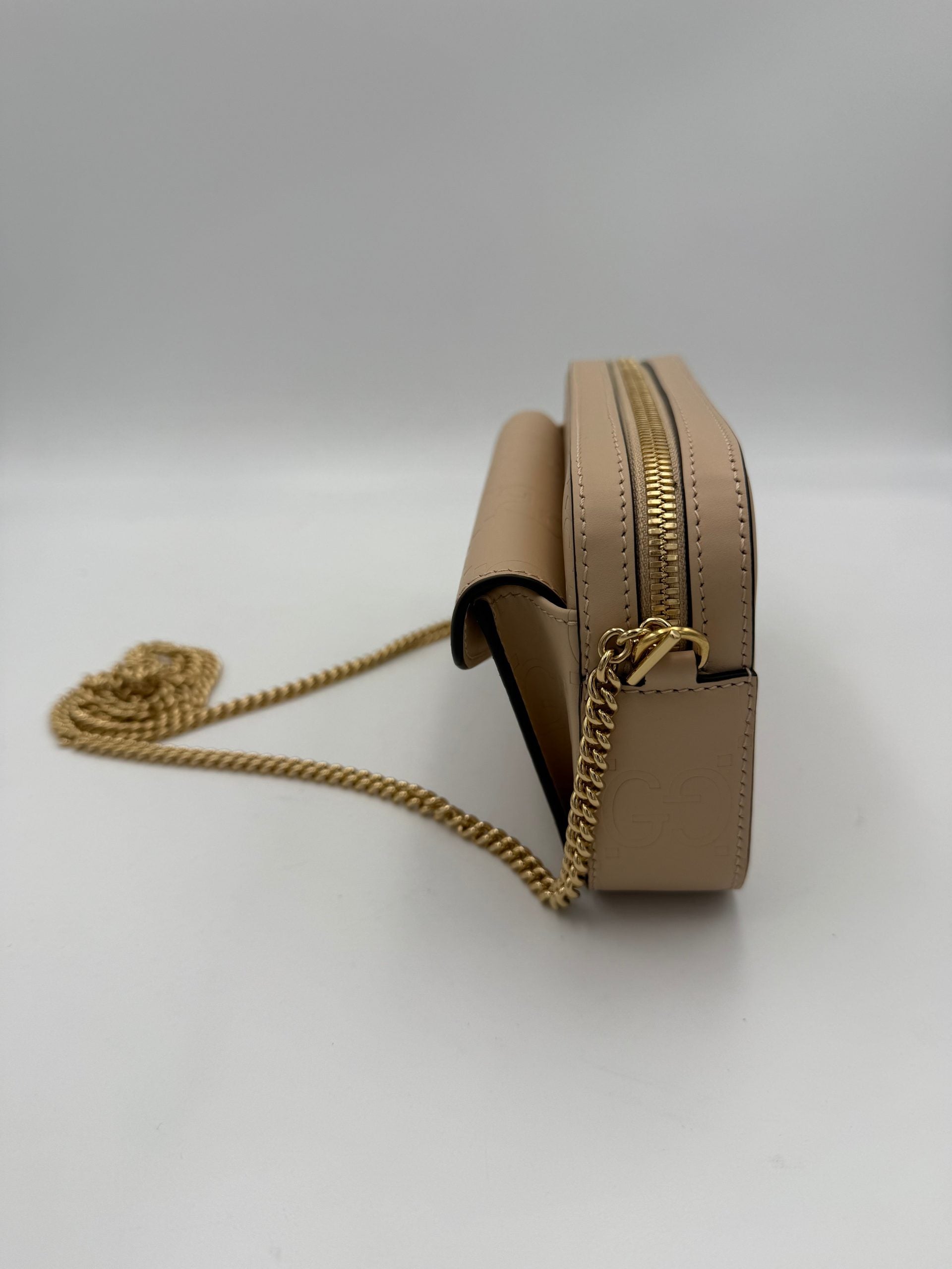 GUCCI GG Jumbo Beige with Front Pocket Shoulder Bag