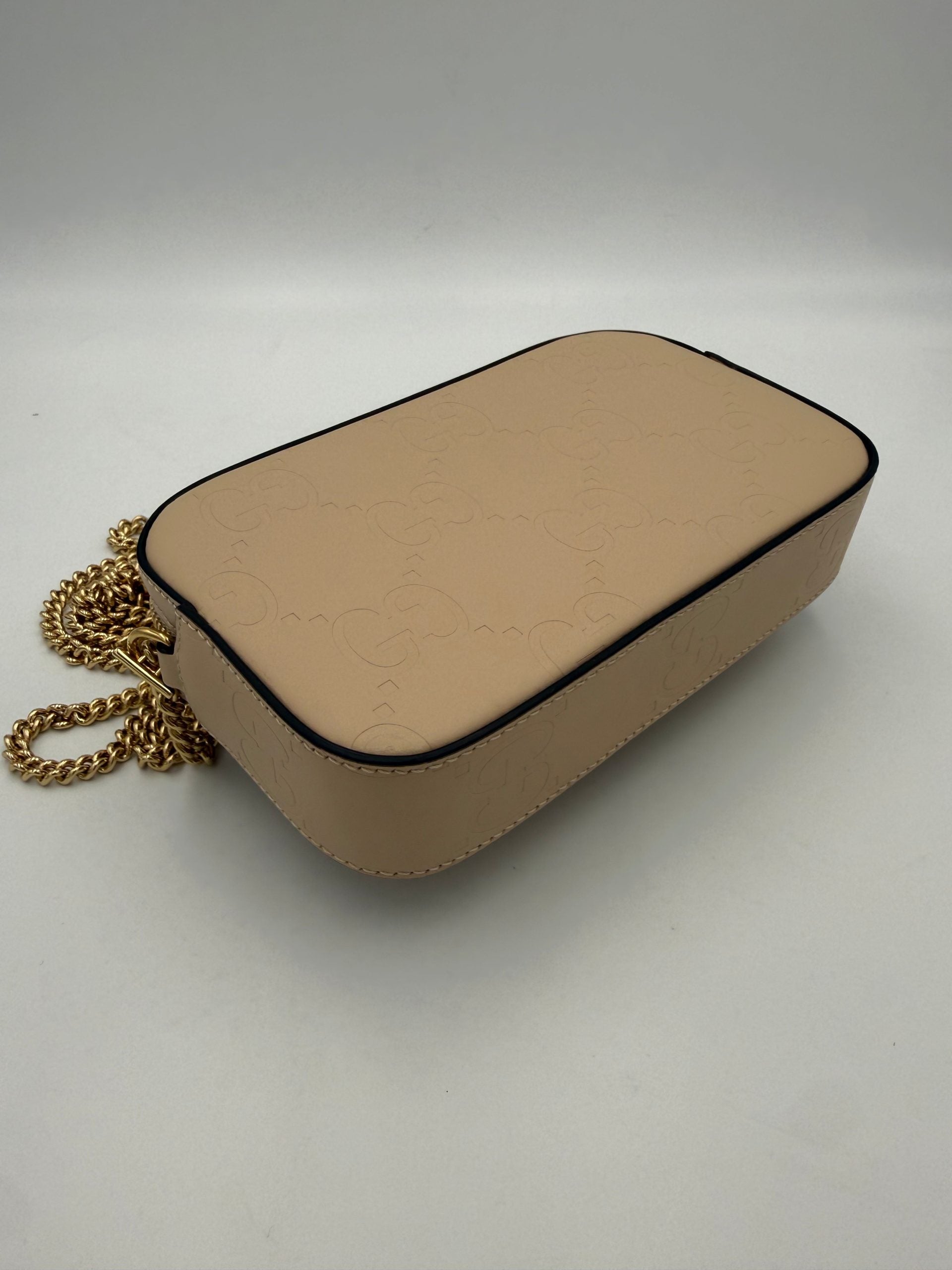 GUCCI GG Jumbo Beige with Front Pocket Shoulder Bag