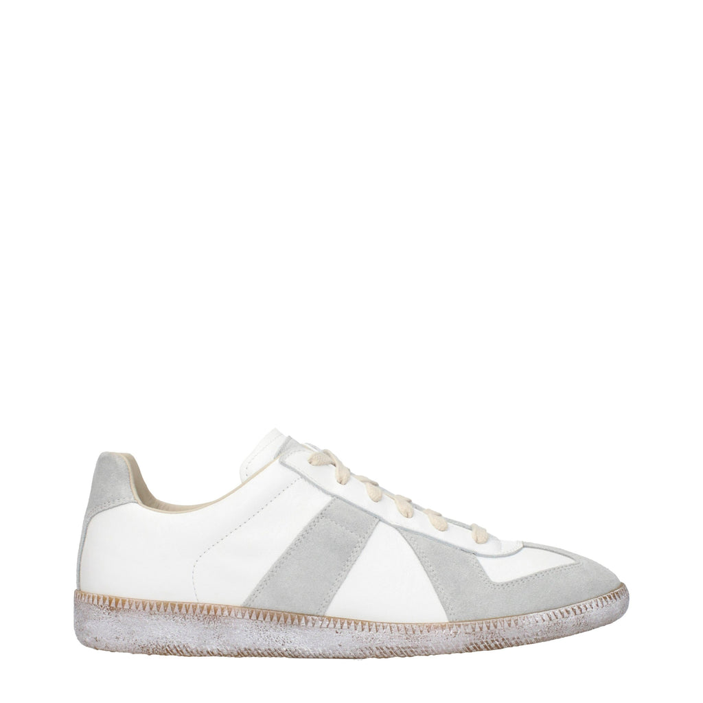 Blue Leather Athletic Sneakers