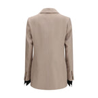 Beige Silk Clothing