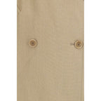 Beige Linen Sleveless Jacket