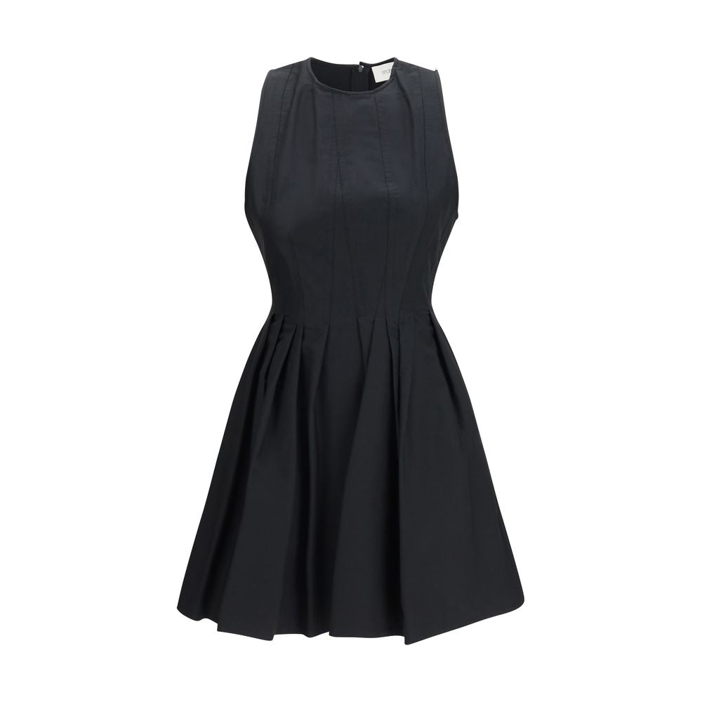 Black Cotton Casual Dress