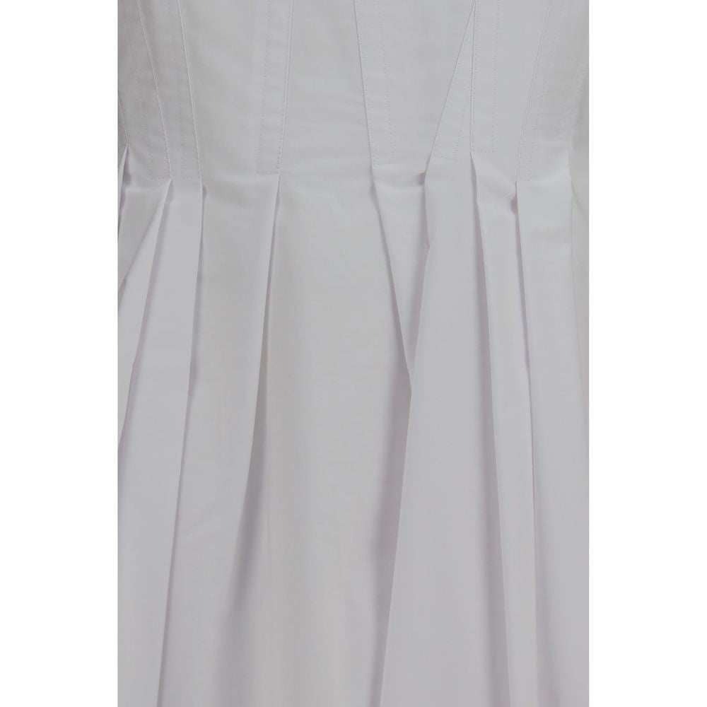 White Cotton Casual Dress