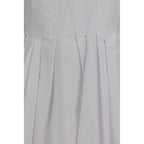 White Cotton Casual Dress