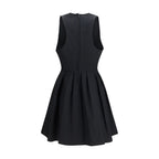 Black Cotton Casual Dress