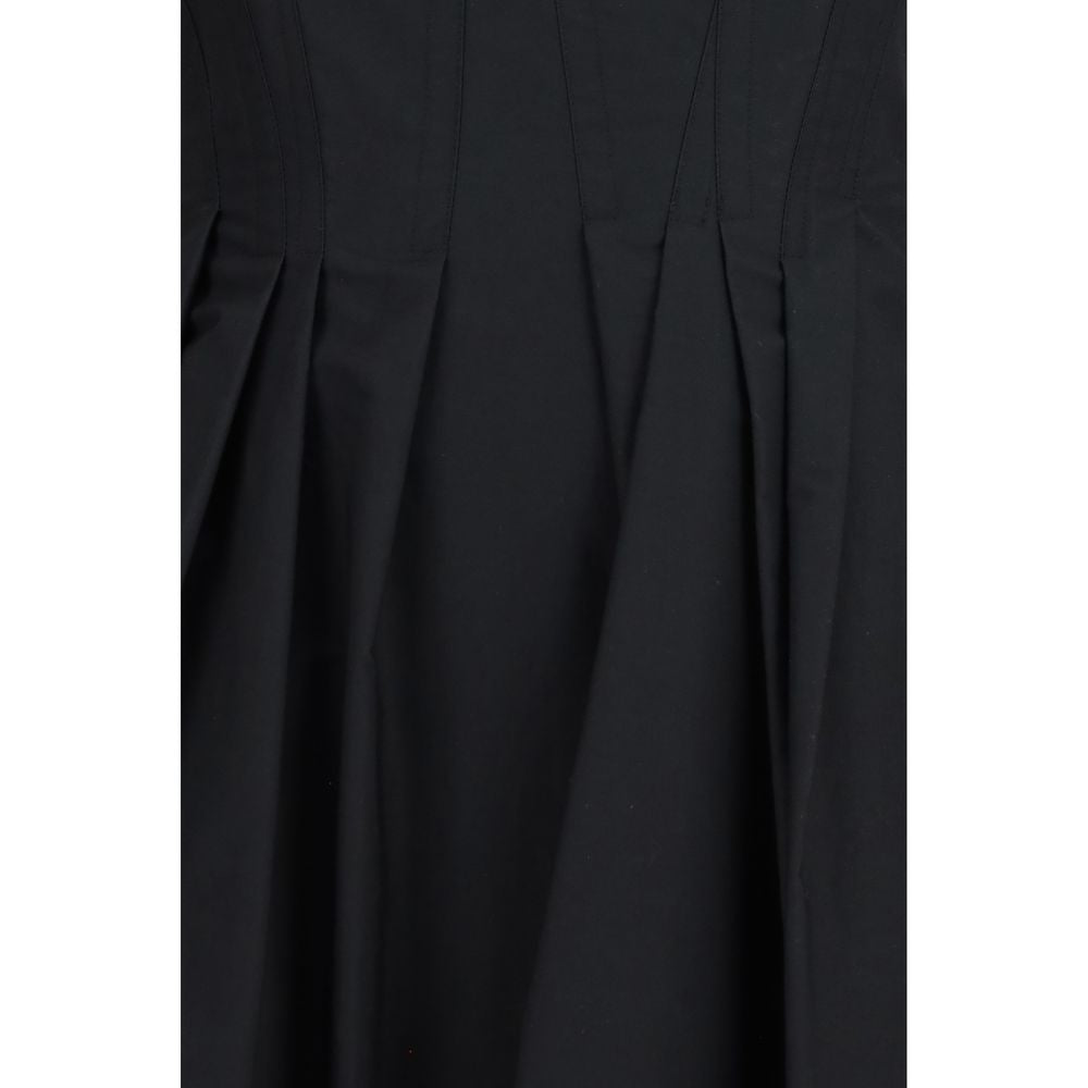 Black Cotton Casual Dress