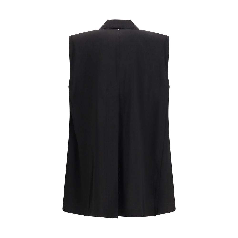 Black Viscose Waistcoat
