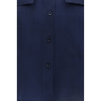 Blue Silk Shirt