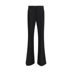 Black Viscose Flared Pants