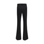 Black Viscose Flared Pants