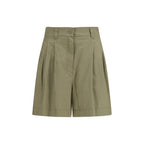 Bicolor Cotton Bermuda Shorts