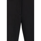 Black Viscose Flared Pants