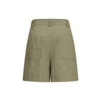 Bicolor Cotton Bermuda Shorts