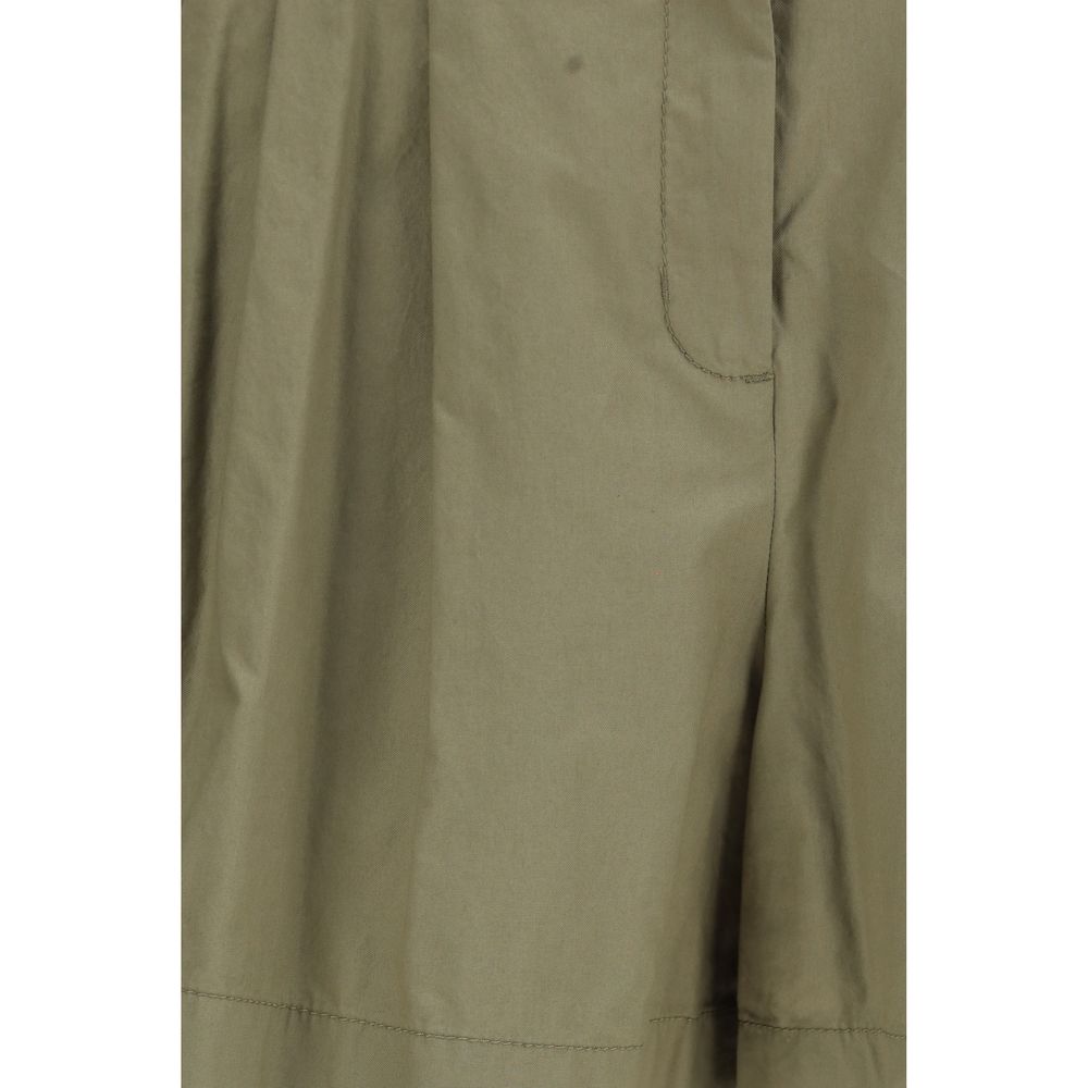 Bicolor Cotton Bermuda Shorts