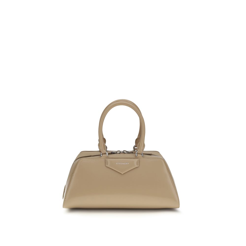 Beige Calf Leather Bos Taurus Handbag
