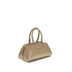 Beige Calf Leather Bos Taurus Handbag