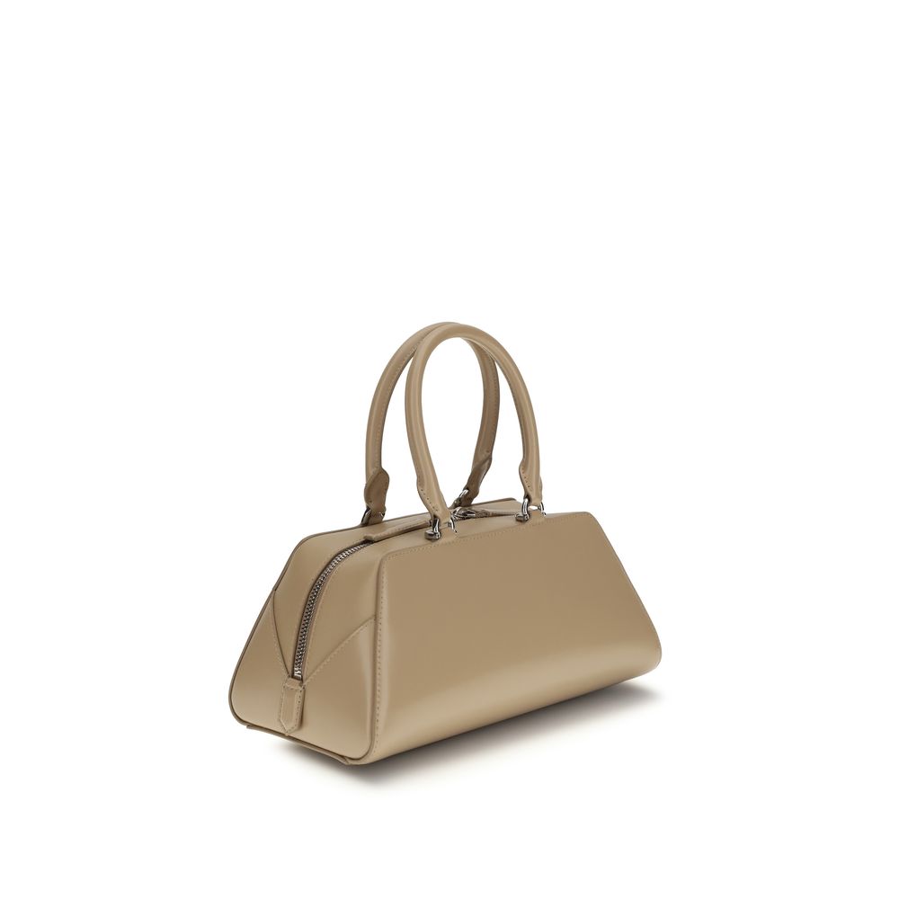 Beige Calf Leather Bos Taurus Handbag