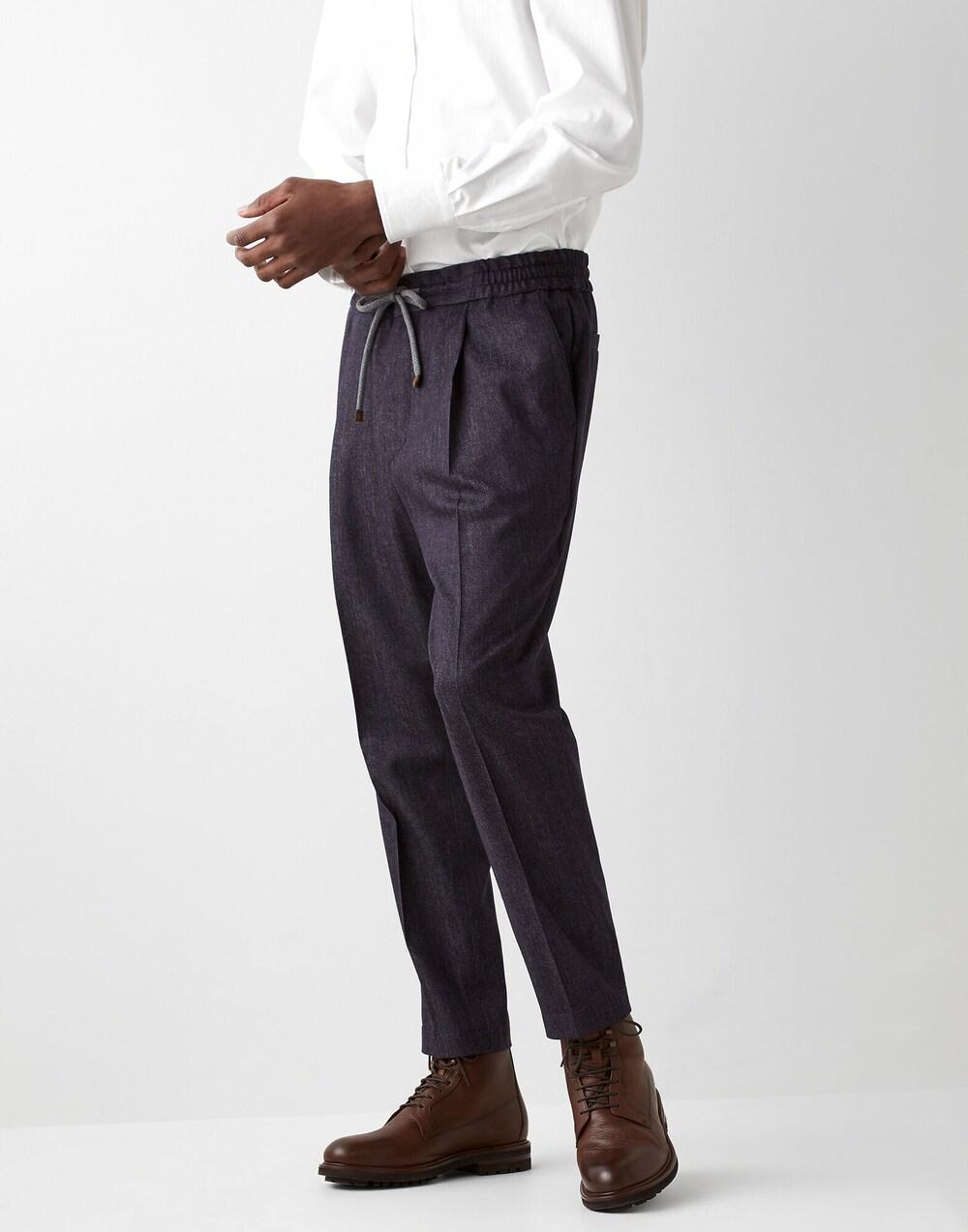 Blue Wool Pants