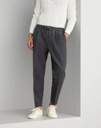 Gray Linen Casual Pants