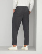 Gray Linen Casual Pants