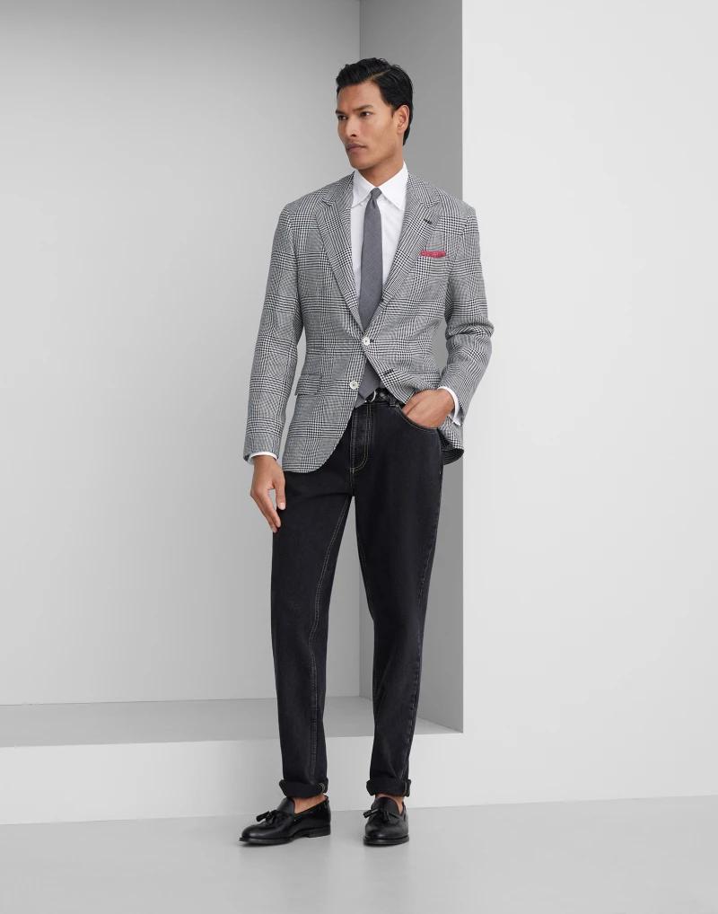 Blue Cotton Straight-Leg Jeans