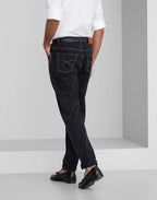 Blue Cotton Straight-Leg Jeans