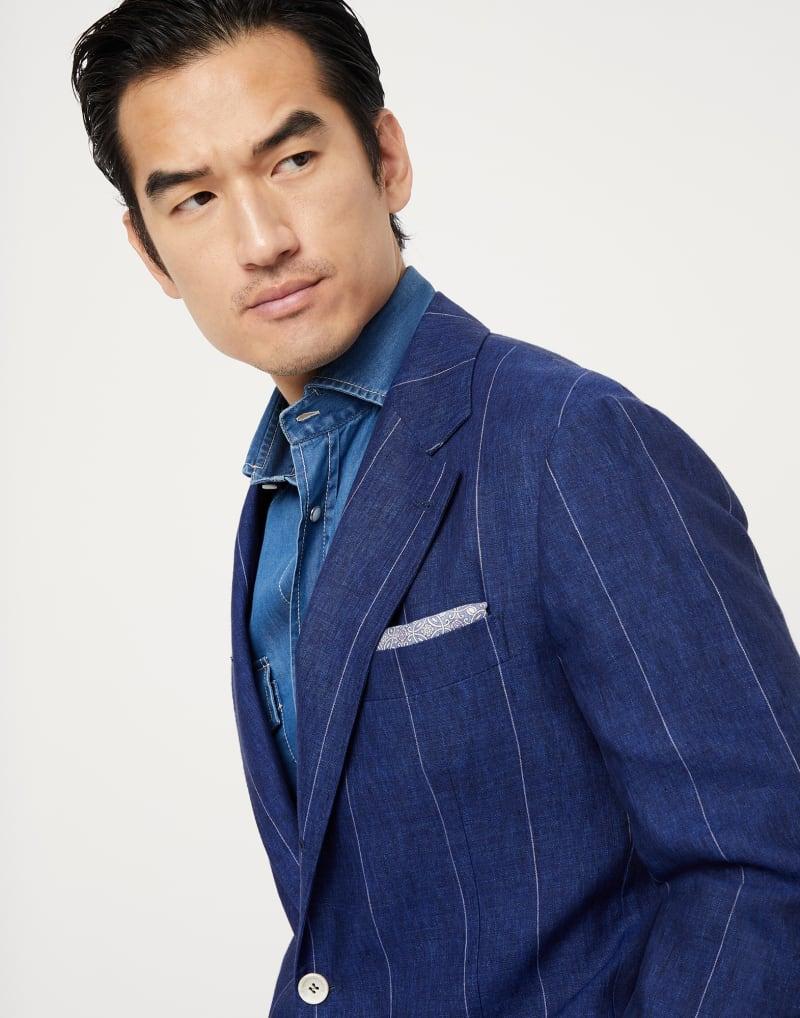 Blue Linen Blazer