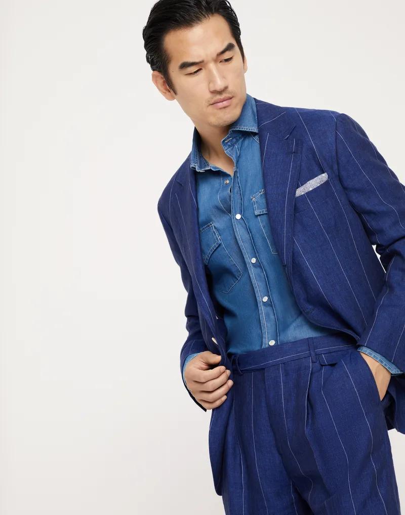 Blue Linen Blazer