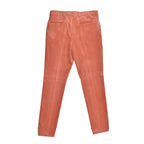 Orange Cotton Casual Pants