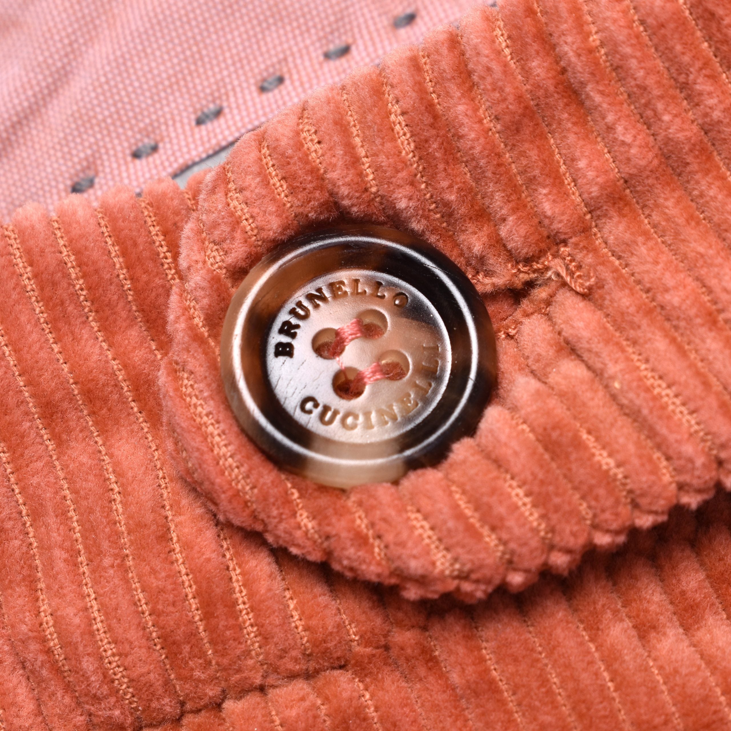 Orange Cotton Casual Pants