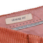 Orange Cotton Casual Pants