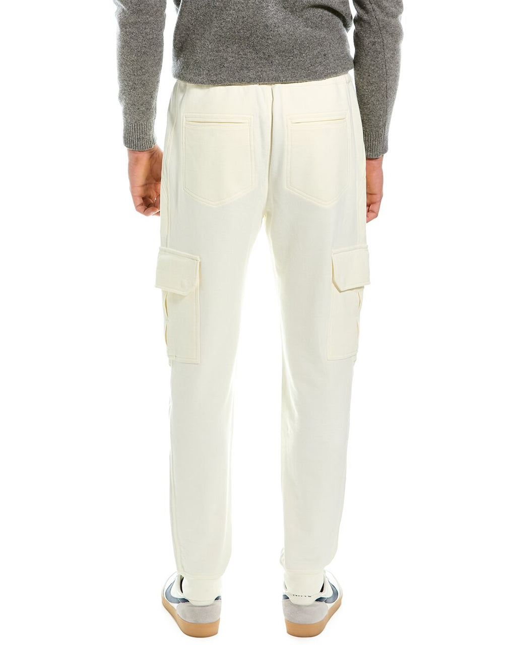 White Cotton Cargo Pants
