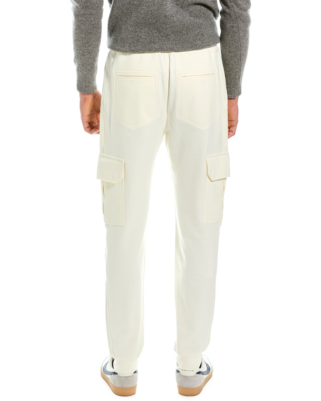 White Cotton Cargo Pants