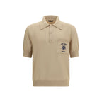 Beige Cotton Polo Shirt