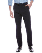 Blue Wool Casual Pants