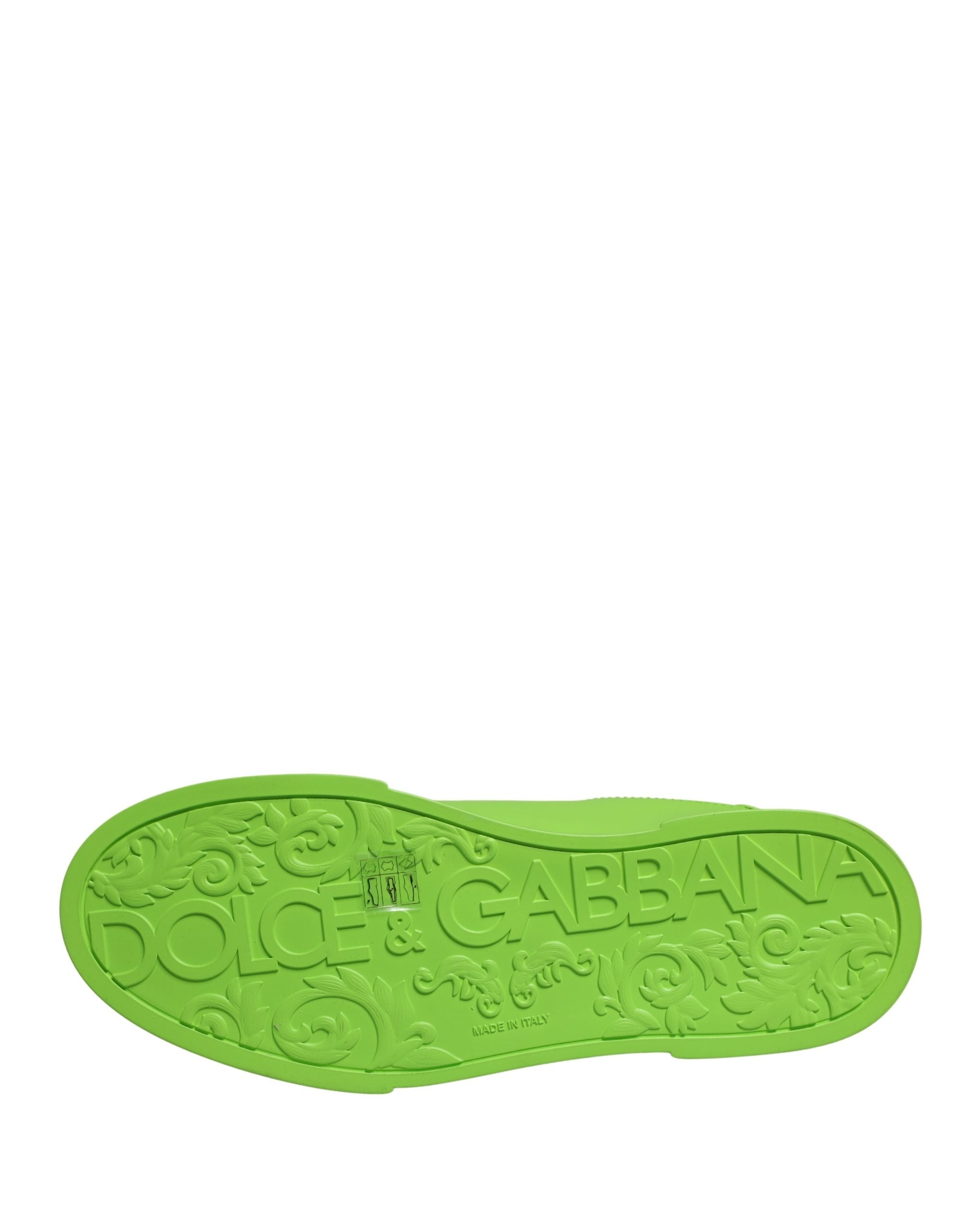 Green Leather Portofino Low Top Sneakers Shoes