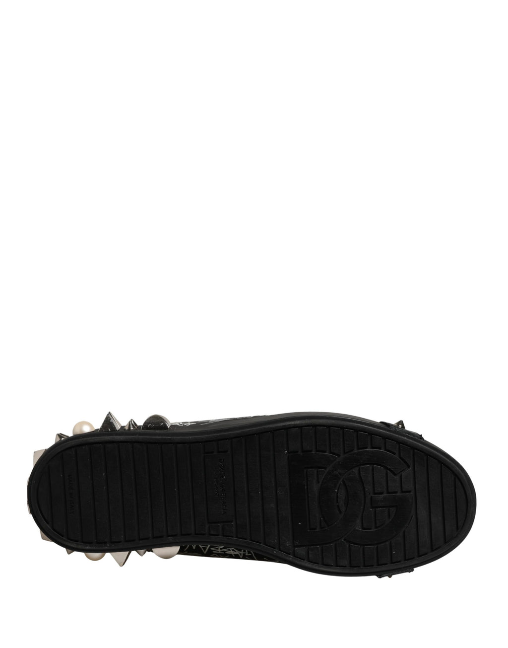 Black Portofino Graffiti Stud Sneakers Shoes