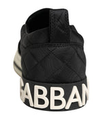 Black Quilted Slip On Low Top Sneakers Shoes