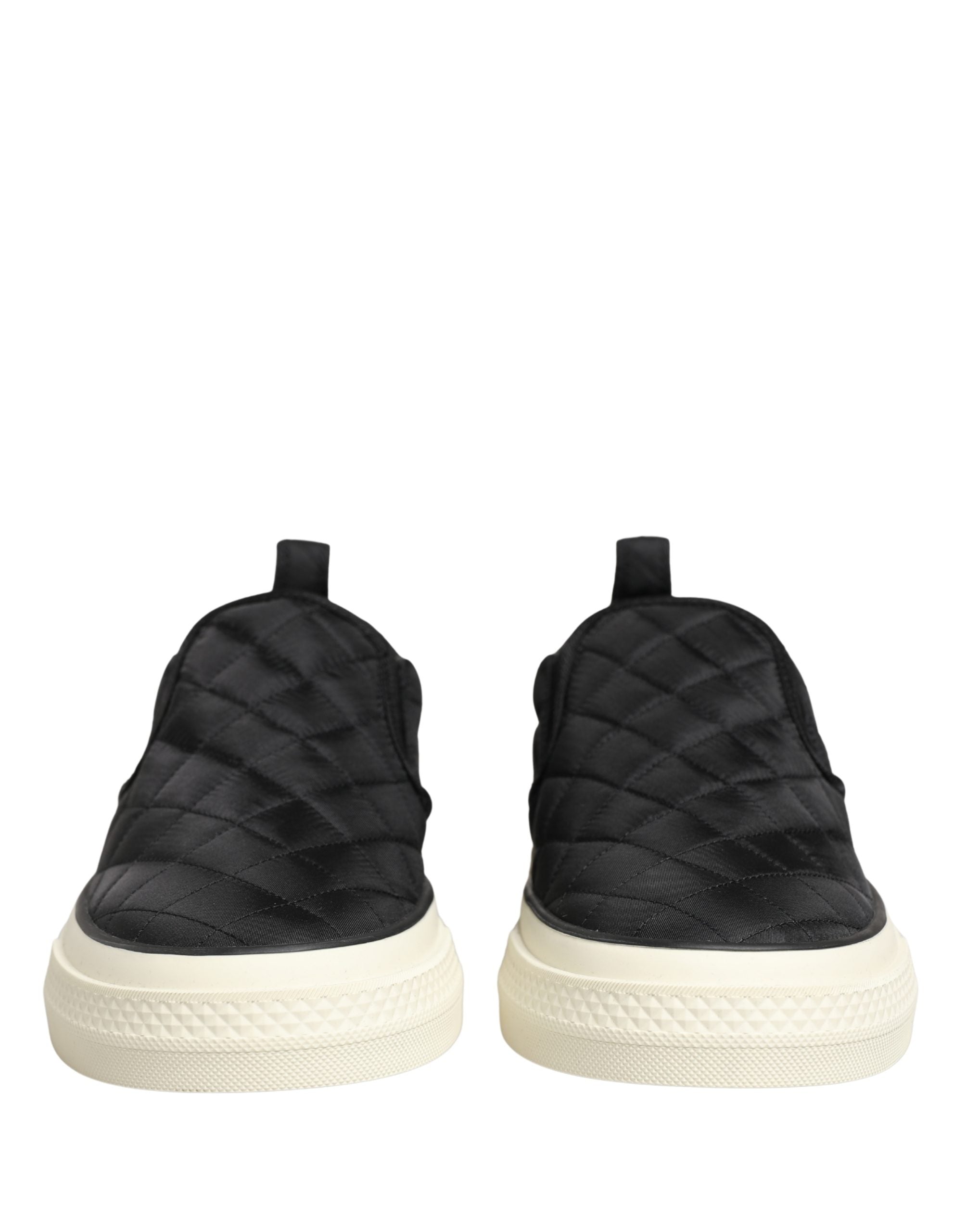 Black Quilted Slip On Low Top Sneakers Shoes