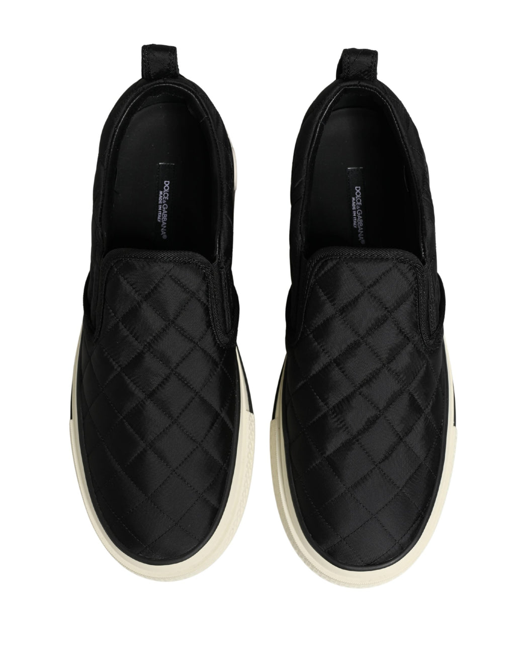 Black Quilted Slip On Low Top Sneakers Shoes