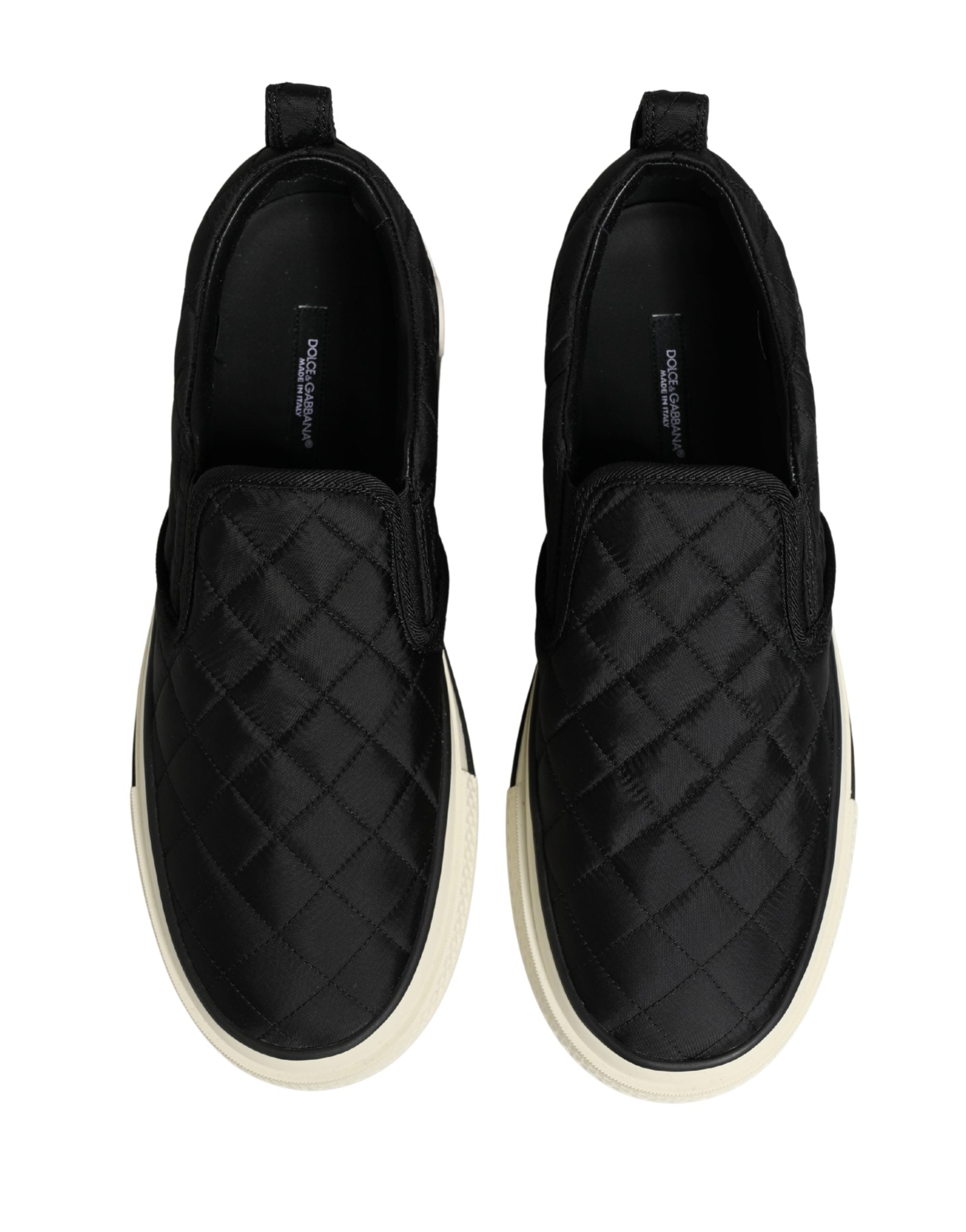 Black Quilted Slip On Low Top Sneakers Shoes